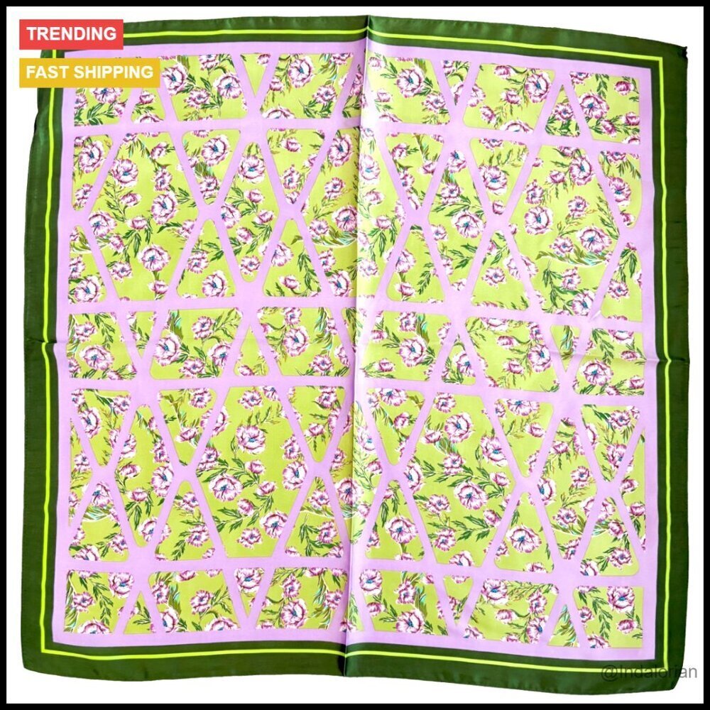 Elegant Silk Head Scarf Bandana Wrap Y2K Chic Lightweight Versatile Accessory